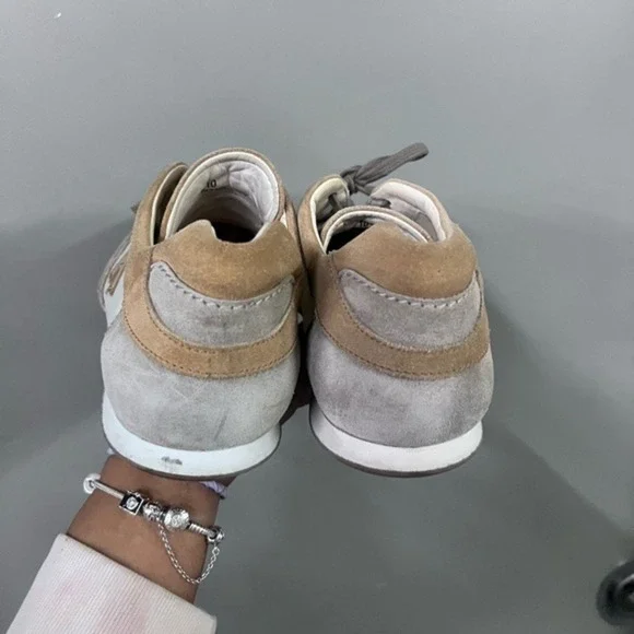 Hogan Men's Casual Sneakers White Suede Leather Lace Up "H" Logo Size 10 - Picture 3 of 6